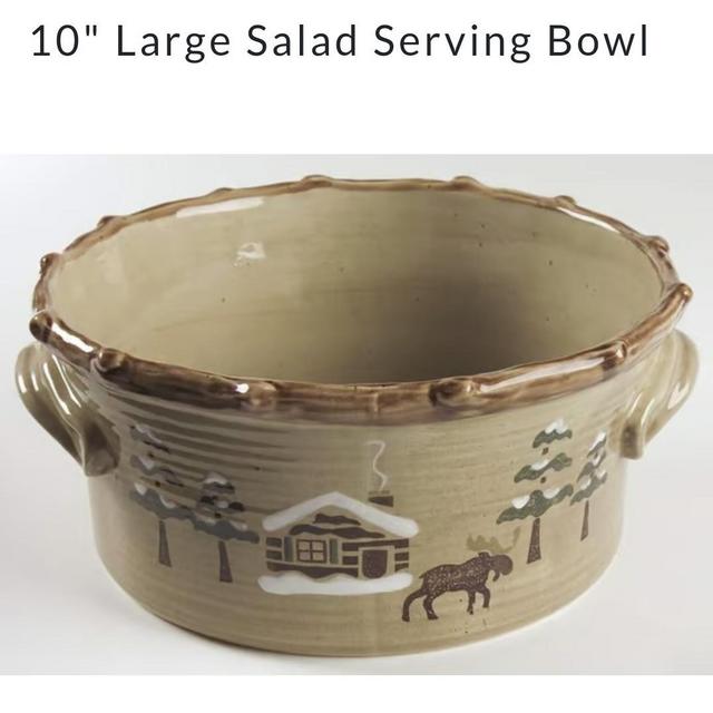 10" Large Salad Serving Bowl Lodge by Sonoma Home