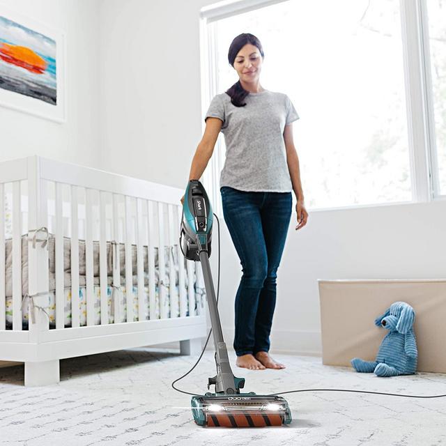 Shark APEX DuoClean with Zero-M No Hair Wrap (ZS362) Stick Vacuum, Forest Mist Blue