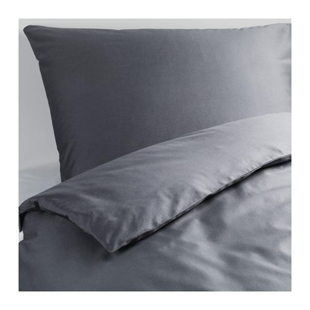 GÄSPA				Duvet cover and pillowcase(s), dark gray