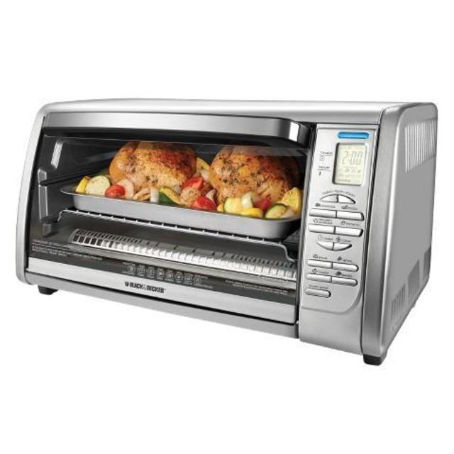BLACK + DECKER 6-Slice Stainless Steel Convection Oven product details page