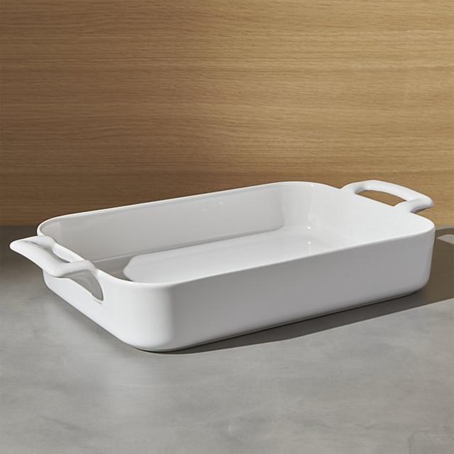 Revol Belle Cuisine Rectangular White 13.5"x9.75" Baking Dish