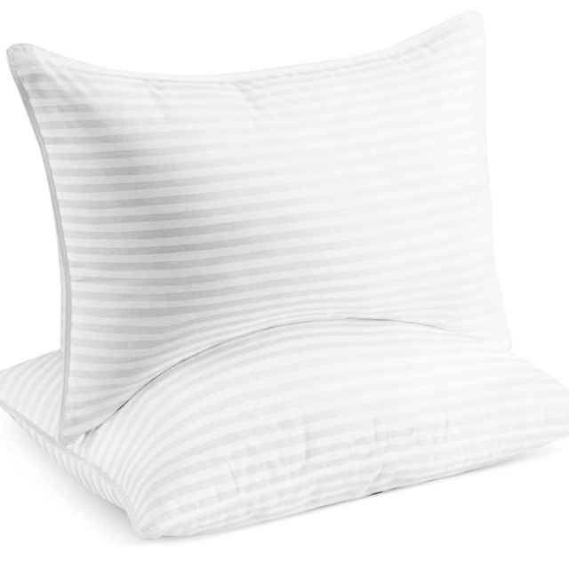 Beckham Hotel Collection Bed Pillows for Sleeping - Queen Size, Set of 2 - Cooling, Luxury Gel Pillow for Back, Stomach or Side Sleepers