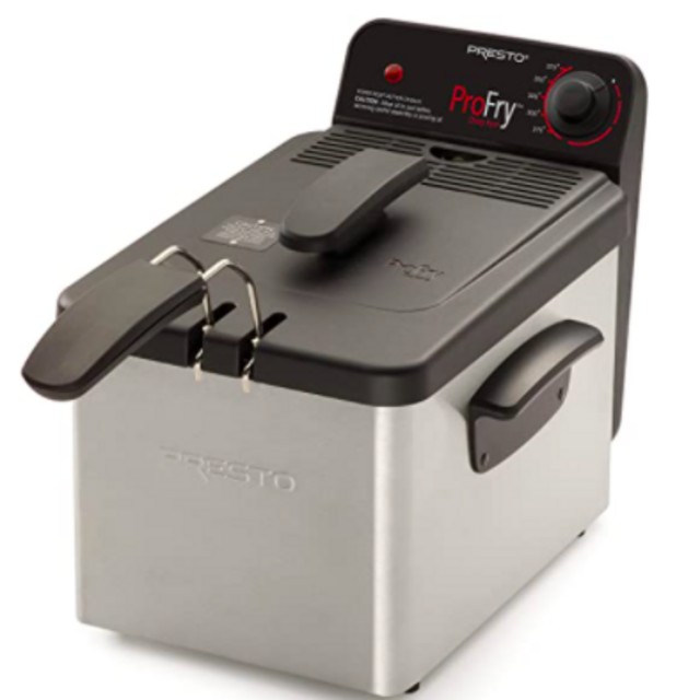 National Presto 05461 Stainless Steel Pro Fry Immersion Element Deep Fryer,Silver