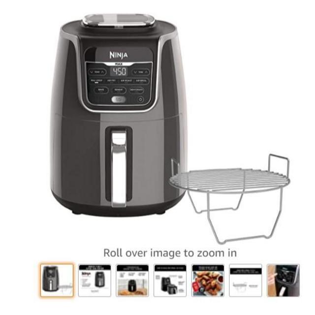 Ninja Max XL Air Fryer that Cooks, Crisps, Roasts, Broils, Bakes, Reheats and Dehydrates, with 5.5 Quart Capacity, and a High Gloss Finish