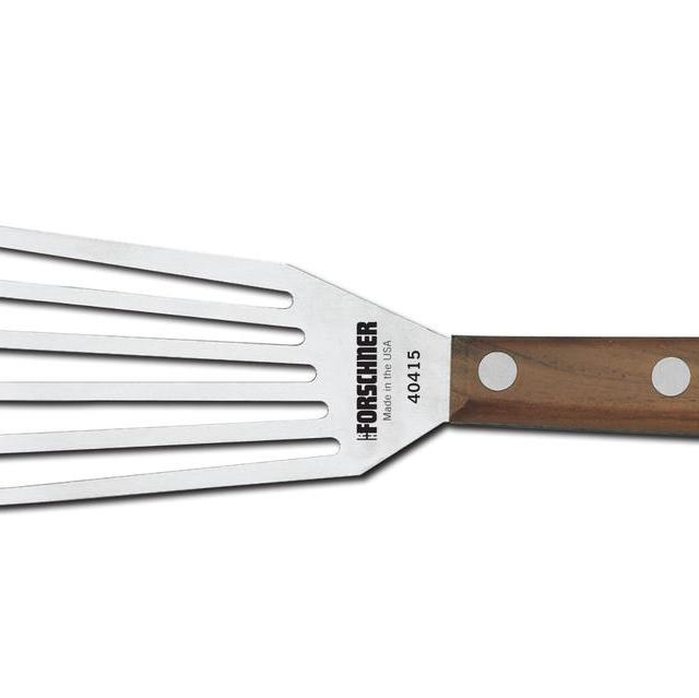 Victorinox 3-Inch by 6-Inch Chef's Slotted Fish Turner, Walnut Handle