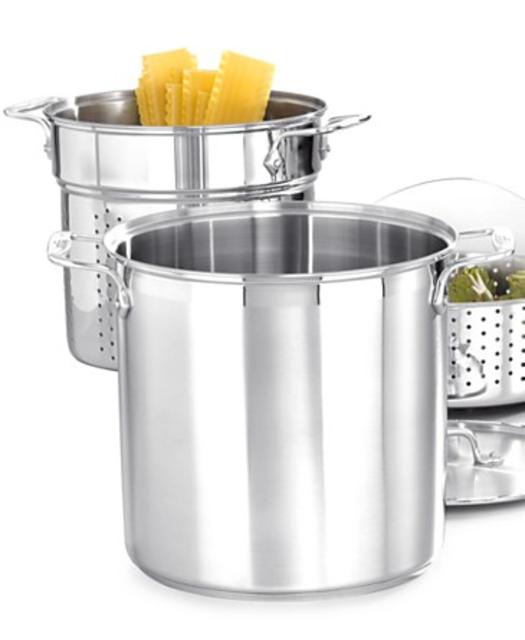 All-Clad Stainless Steel 12 Qt. Covered Multi Pot with Pasta & Steamer Inserts