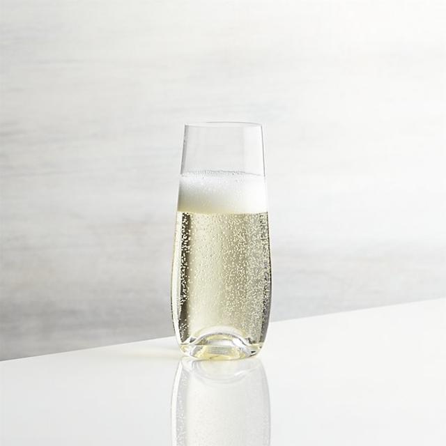 Crate & Barrel Lulie Stemless Champagne Glass (Set of 8)