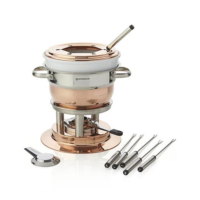 Swissmar Lausanne 11-Piece Copper Fondue Set