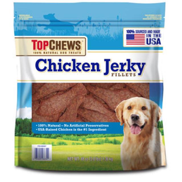 Top Chews® Chicken Jerky Fillets Recipe 100% Natural Dog Treats