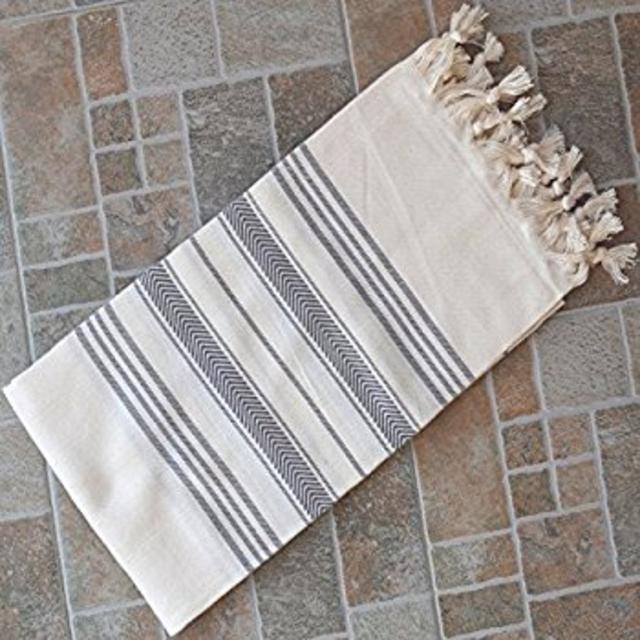 Swan Comfort 100% Natural Turkish Cotton Absorbent Beach Towel, Easy Care ideal for Bath Spa Fitness Yoga Pool Yatch Swimwear Guest Gym - Navy Blue - Yellow