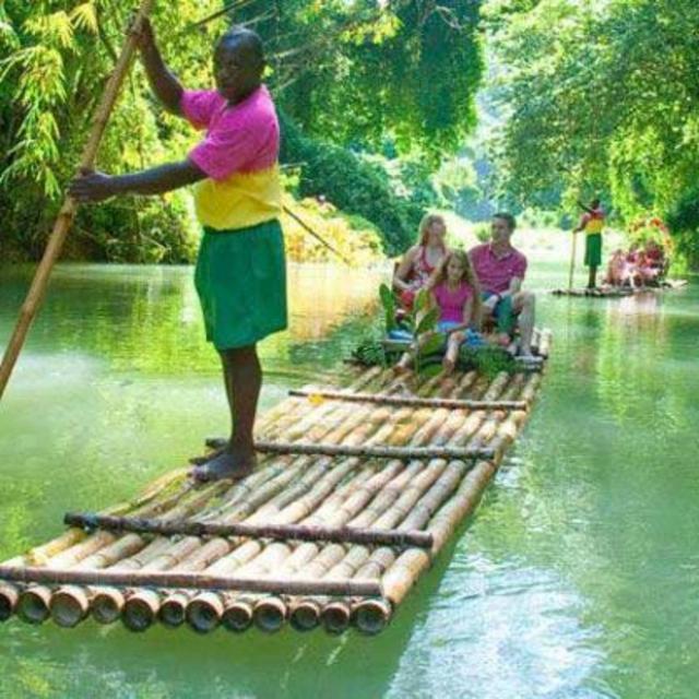 An adventure tour of the Martha Brae River Bamboo Raft in Jamaica!