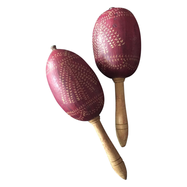Hand Carved Maracas - 2