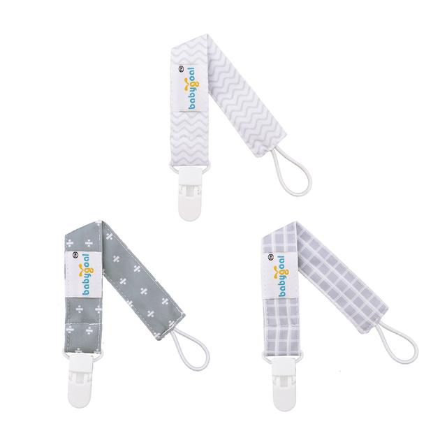 Babygoal Set of 3 pacifier clips Fits All Pacifier Styles For Girls And Boys PS05
