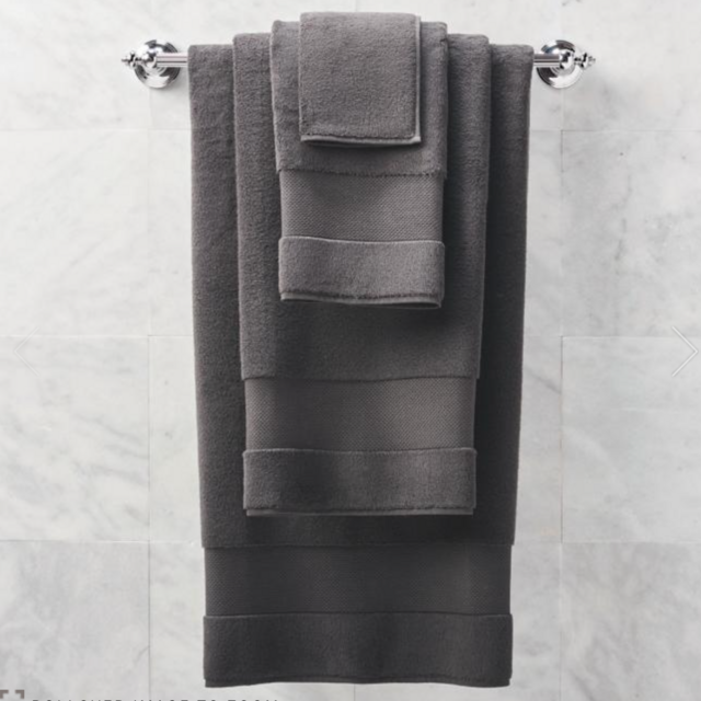Resort Cotton Washcloths, Set of 2- Graphite