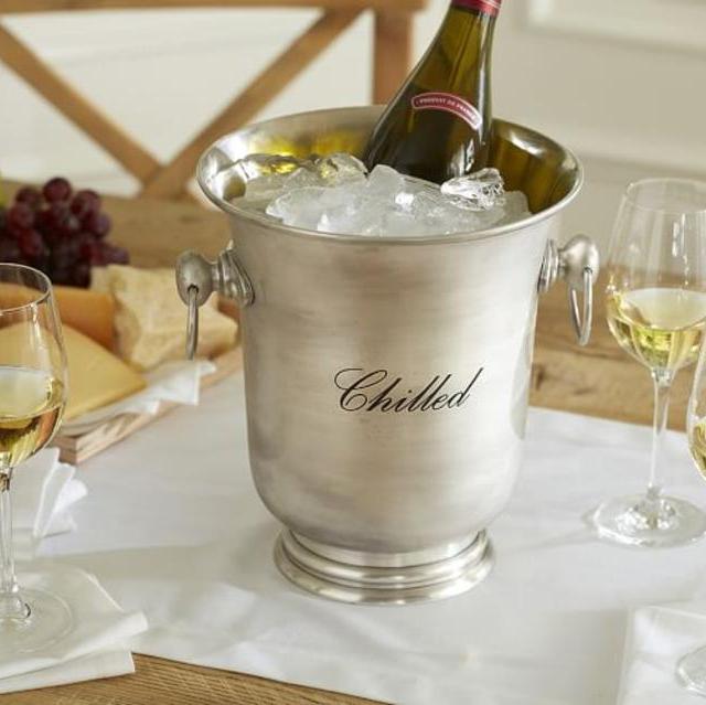 Antique Silver Sentiment Wine Bottle Cooler