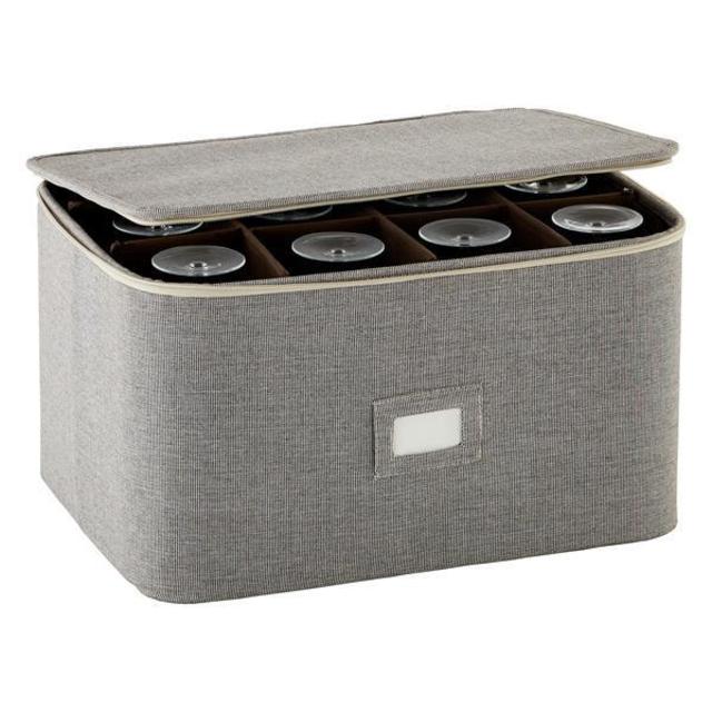 Brown Twill Stemware Storage Case