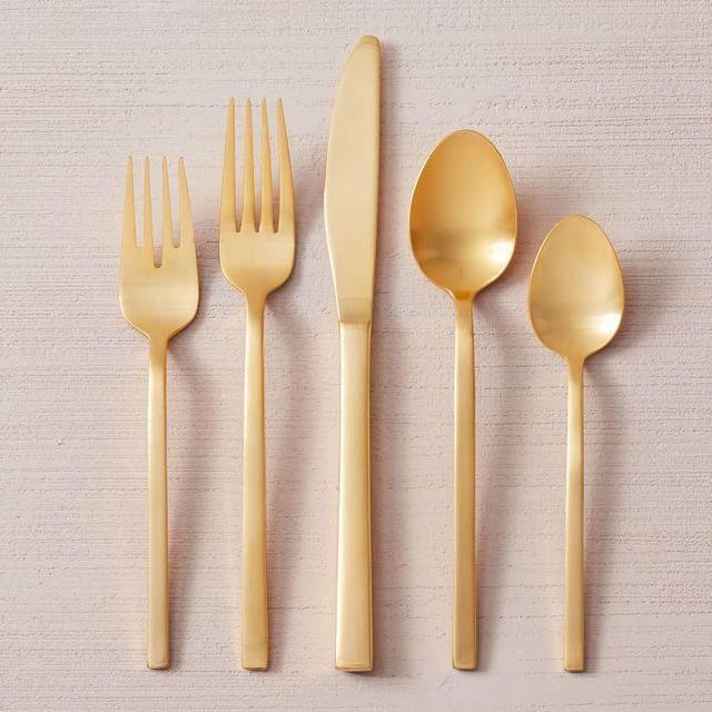 Gold Flatware, 5 Piece Set