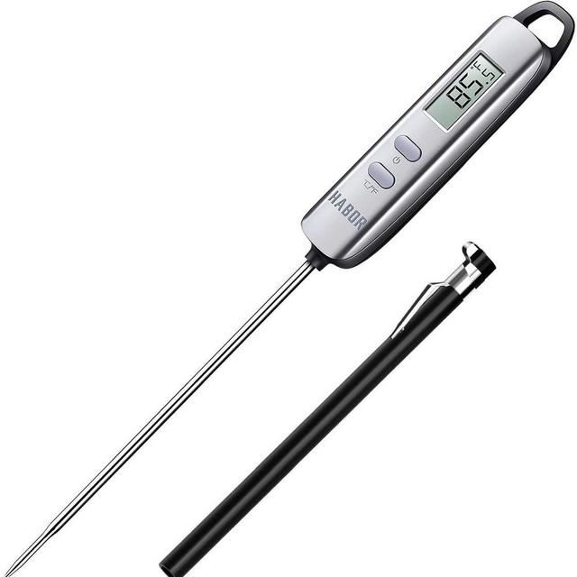 Habor 022 Meat Thermometer, Instant Read Thermometer Digital Cooking Thermometer, Candy Thermometer with Super Long Probe for Kitchen BBQ Grill Smoker Meat Oil Milk Yogurt Temperature