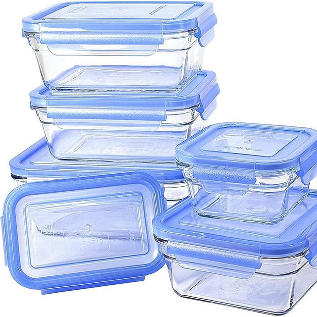 GlassLock 11434 18 Piece Oven Safe Assortment Set, Blue