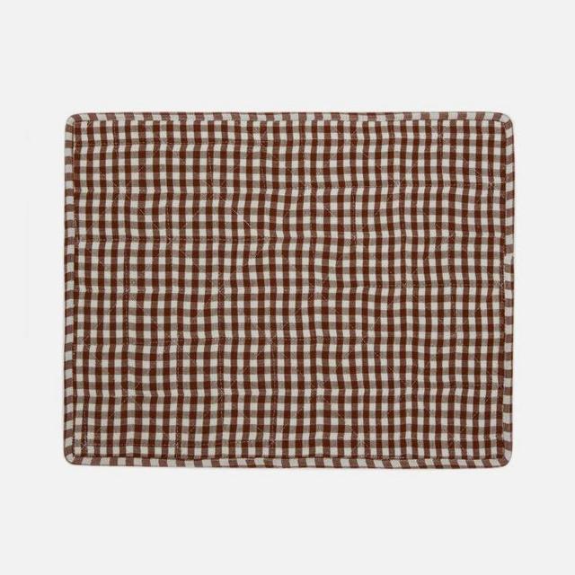 MINI GINGHAM – Nutmeg Quilted Placemat