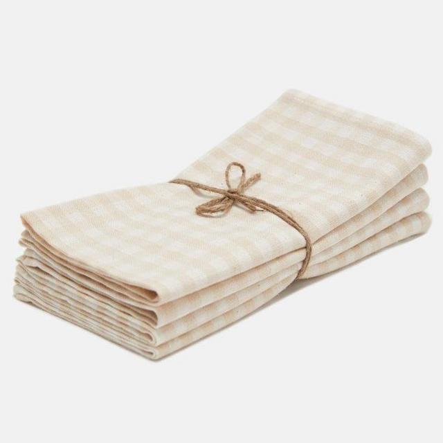 MINI GINGHAM – Cream Napkins, Set of 4