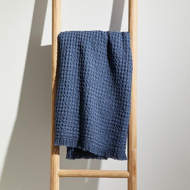 Beachcomber Cotton Throw - Navy