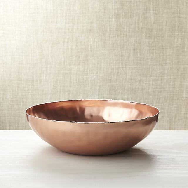 Copper Keaton Round Serving Bowl