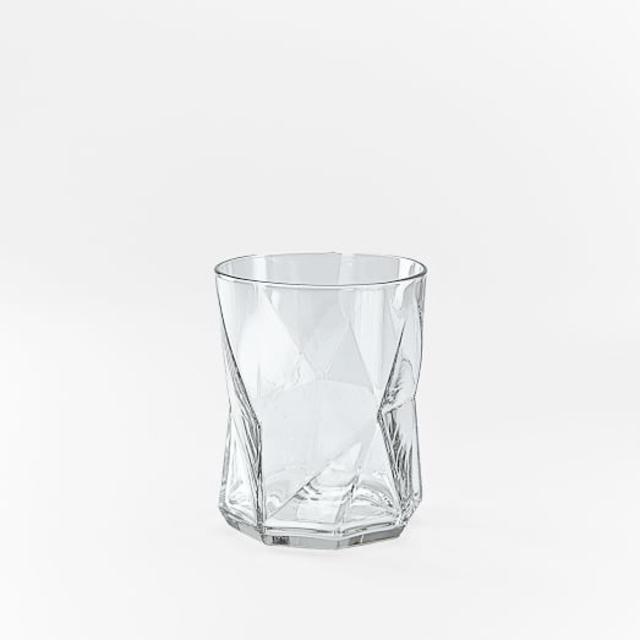 Cassiopea Crinkle Short Glasses in Clear, Set of 6
