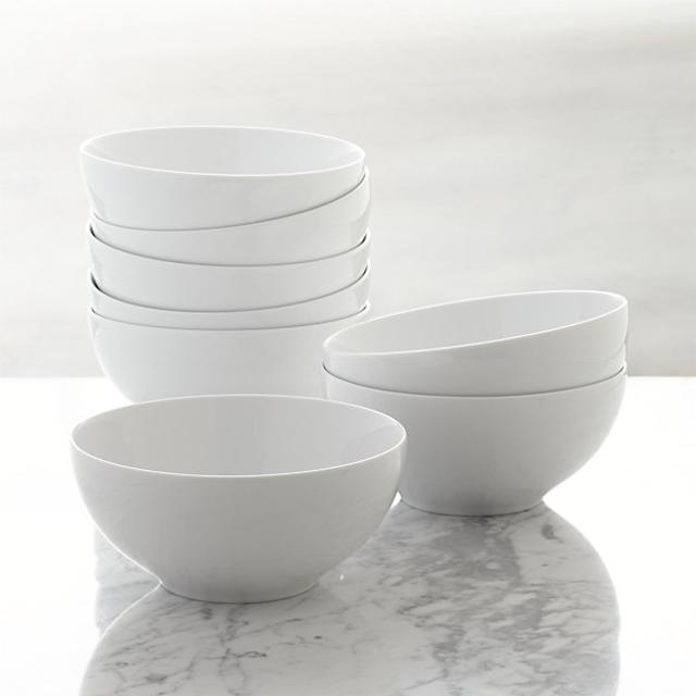 Aspen Bowls in White, Set of 8