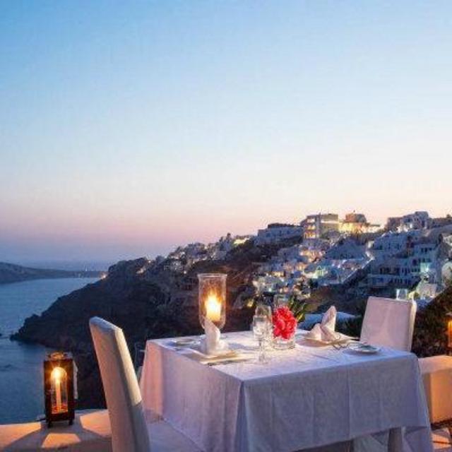 Honeymoon- Santorini- Romantic Dinner