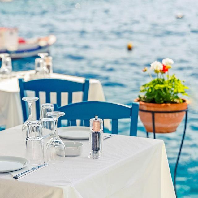 Honeymoon- Santorini- Greek Lunch