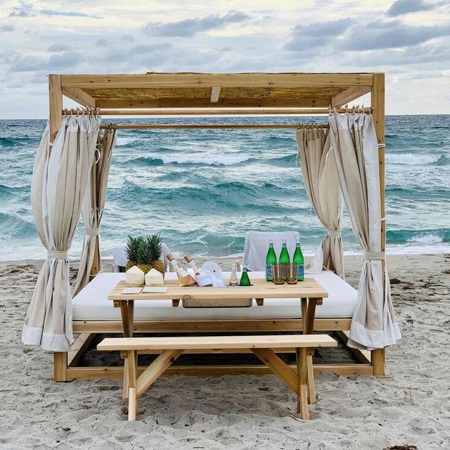 Beach Cabanas at Playa Hollywood in Cartagena