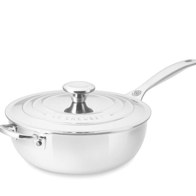 Le Creuset Stainless-Steel Saucier, 3 1/2-Qt.