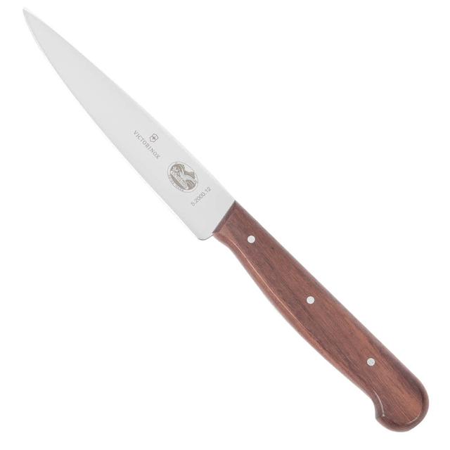 Victorinox Forschner 46059 4 3/4" Rosewood Pointed Tip Straight Blade Steak Knife - 6/Set