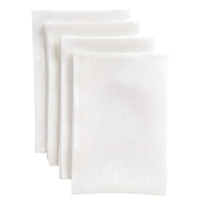 Solino Home 100% Pure Linen Dinner Napkins Set of 4