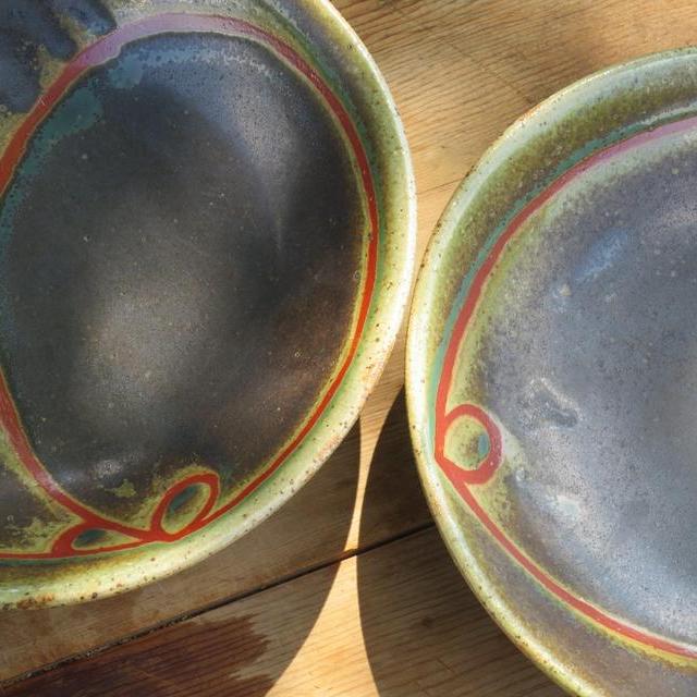 Wide Shallow Bowls by Julie Covington