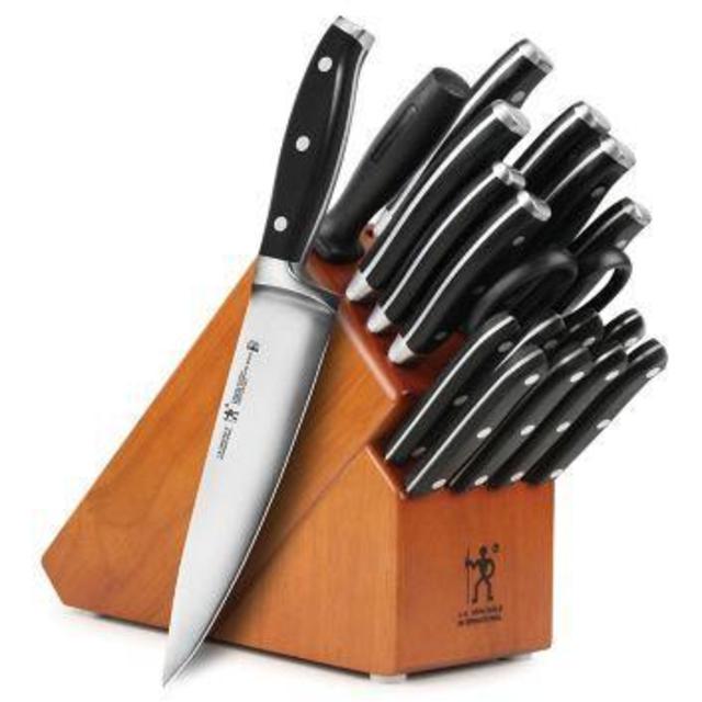 J.A. Henckels International Forged Premio 19-piece Knife Set with Cherry Block
