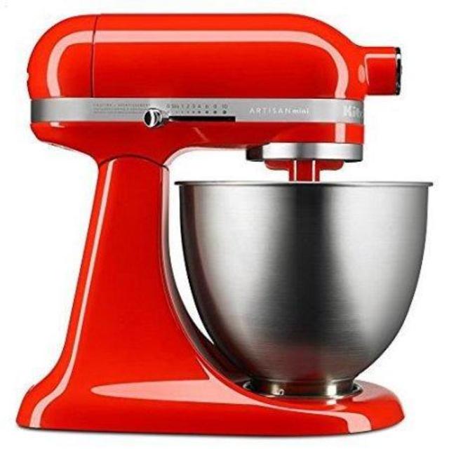 KitchenAid KSM3311XHT Artisan Mini Series Tilt-Head Stand Mixer, 3.5 quart, Hot Sauce