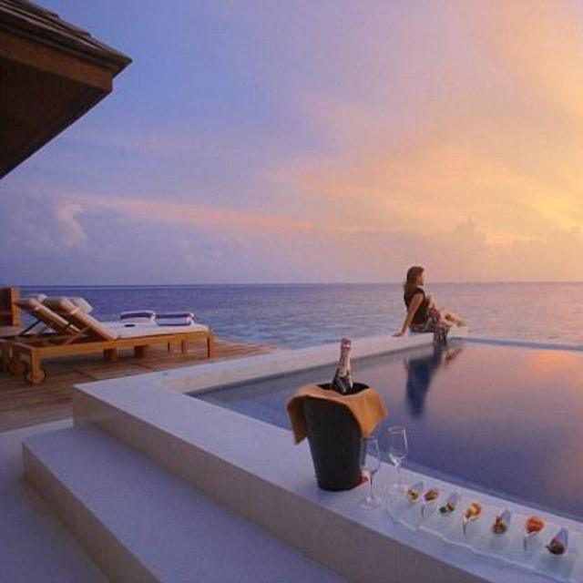Champagne In Our Room In The Maldives