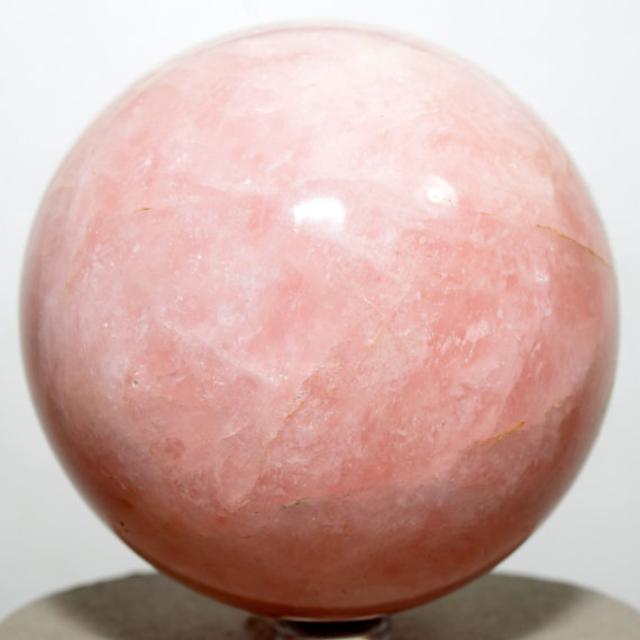 Large 3.2" 1.6lb Rose Quartz Sphere with Healing Properties