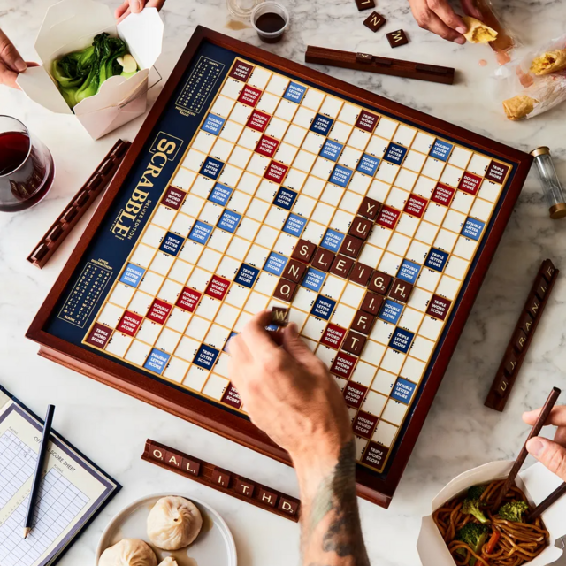 Scrabble Deluxe Wooden Board Game