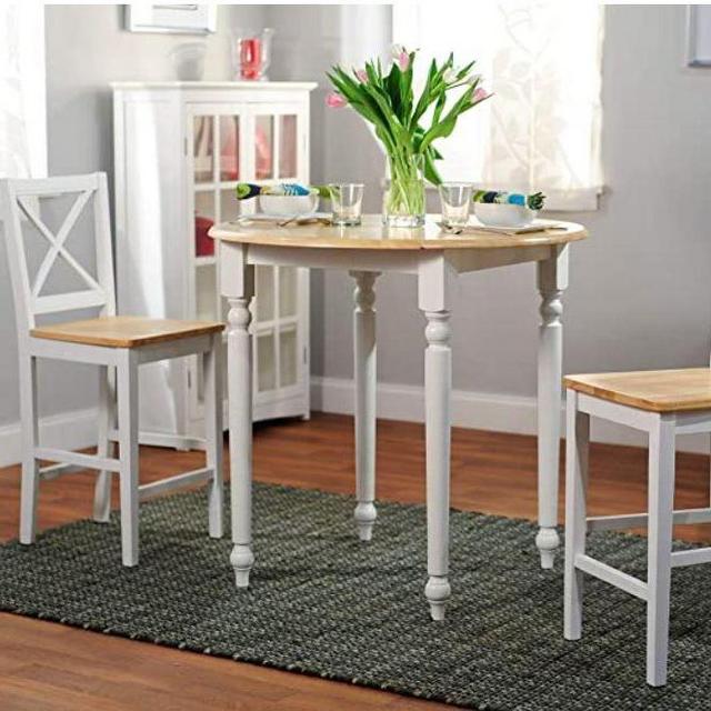 Cross Back Stools (Set of 2), White/natural