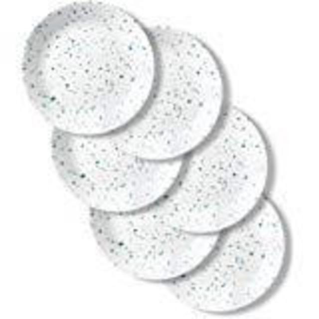Corelle Chip Resistant Appetizer Plates, 6-Piece, Terrazzo Rosa