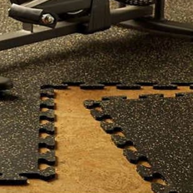 EZ-Flex Interlocking Recycled Rubber Side & Corner Floor Tiles by Mats Inc.