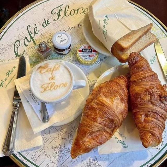 Breakfast at Cafe de Flore Paris