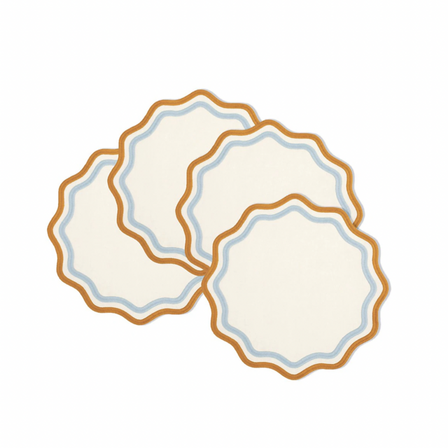 Misette Colorblock Linen Four-Piece Placemat Set