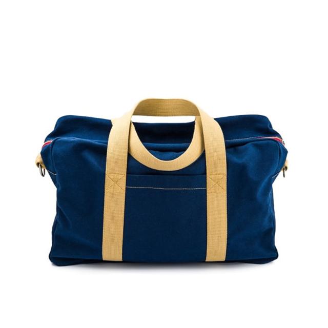 Navy weekender bag, cotton canvas bag, travel bag, dark blue bag, men's bag