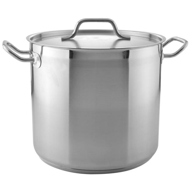 16 Qt. Heavy-Duty Stainless Steel Stock Pot with Cover
