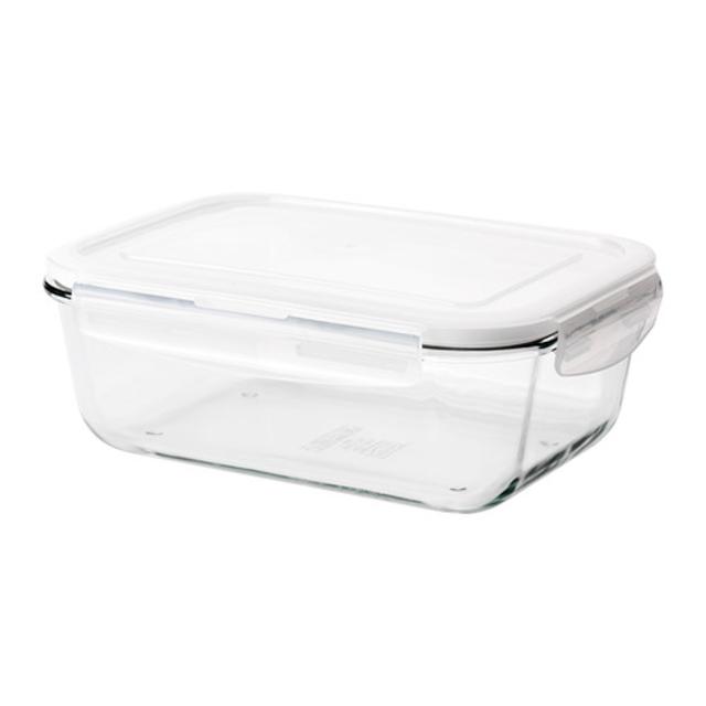 FÖRTROLIG Food container, clear glass