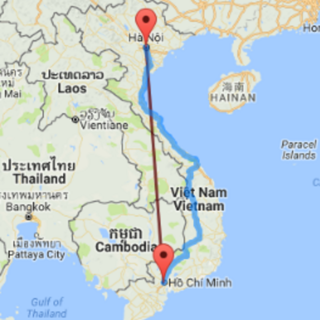 Flight from Ho Chi Minh to Hanoi